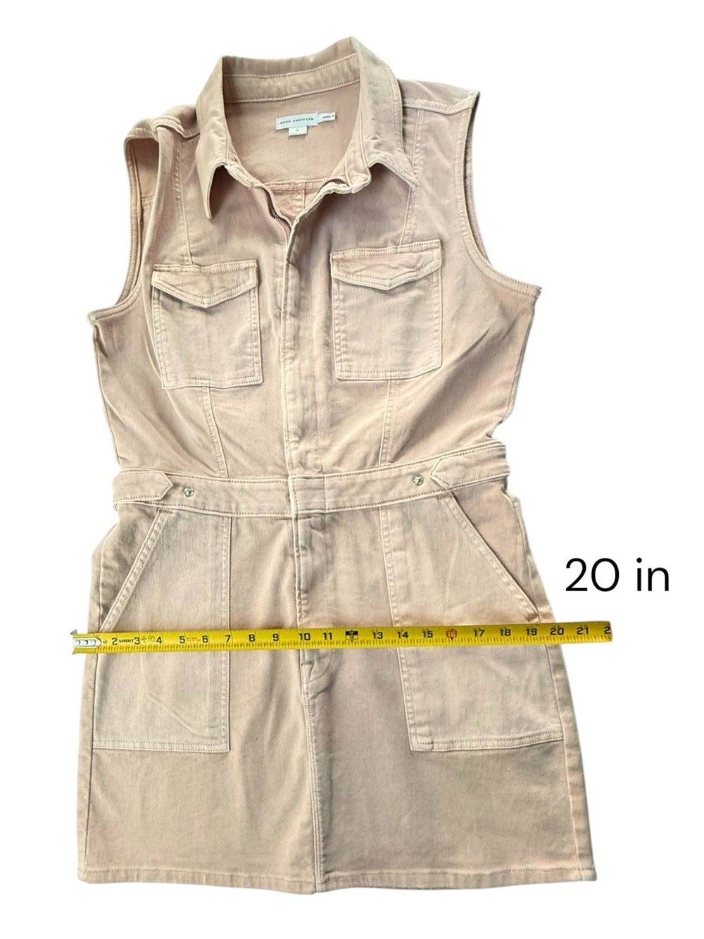 Good American Women Fit For Success Sleeveless Mini Dress Dusty Rose Size L - Picture 7 of 11